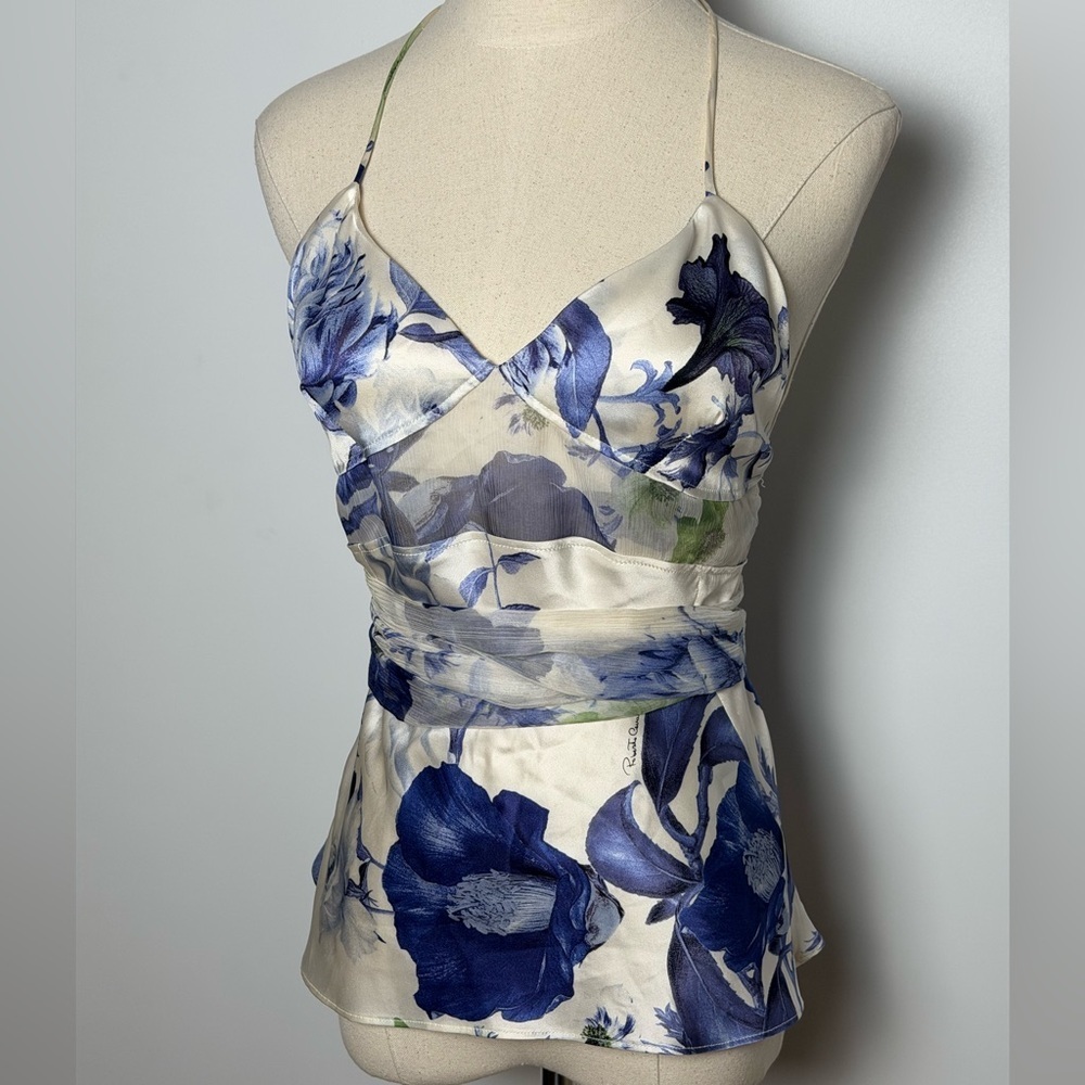 Roberto Cavalli Vintage 2005 Silk Floral Top – Size 42 - Picture 5 of 16